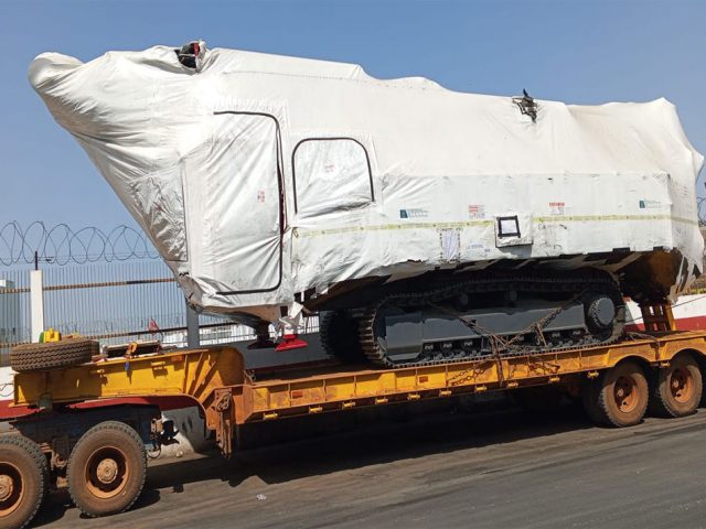 Arrivée de la SR650C sur le site de B2GOLD à Fekola